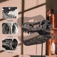 thumbnail image 2 of T-Rex Dinosaur Statue,Resin Dinosaur Skull Fossil Replica, Home Ornaments, 11.8in, Black, 2 of 7