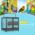 VIVOHOME 19" Wrought Iron Travel Carrier Bird Cage for Parrots Conures