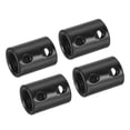 thumbnail image 1 of Unique Bargains M10 M4 Thread Sleeve Stud Pipe Connector Round Coupling Nut Black 4 Pack, 1 of 5