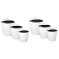 thumbnail image 4 of 2 Fixed Plant Pots Plant Hangers Round Container 15.8X18CM White, 4 of 8