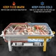 thumbnail image 6 of PRIJESSE Chafing Dish Buffet Set 8QT Gold & Silver Plated Stainless Steel Chafing Dish with Stainless Steel Lid, Buffet Warmer Set, 8-Pack for Home Gatherings, Christmas Parties, Catering Events, 6 of 8