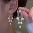 thumbnail image 5 of Fiudx Pendientes de Corazón, Elegante Diseño de Borla Dorada, Detalle de Lazo de Diamantes de Imitación Brillantes, Estilo Chic En Forma de Corazón, Ideal para Fiestas, Bodas y Citas, Regalo para Ama, 5 of 5