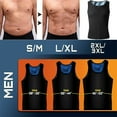thumbnail image 2 of Men's Sweat Vest Body Shaper Sauna Suit Slimming Polymer Weight Loss Workout Zipper Tank Top, 2 of 6
