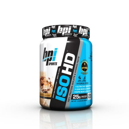 BPI Sports ISO HD 100% Protein Isolate & Hydrolysate, Peanut Butter Candy Bar, 5.3 Lb