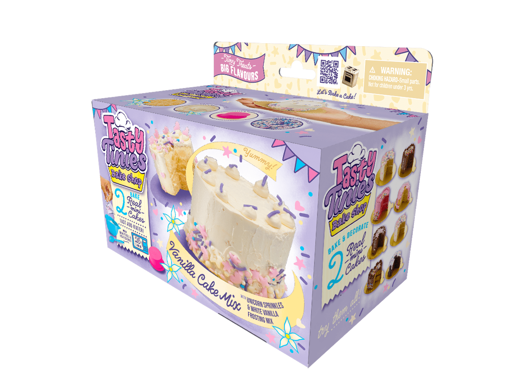 Tasty Tinies Bake Shop Cake Mix Kits- Contains Cake and Frosting Mix and Miniature Baking Tools