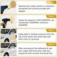 thumbnail image 4 of Decal Remover Eraser Wheel Adhesive Remover with Adapter 2 Pack 4 Inch Rubber Eraser Wheel for Drill Removes Car Vinyl, 4 of 6