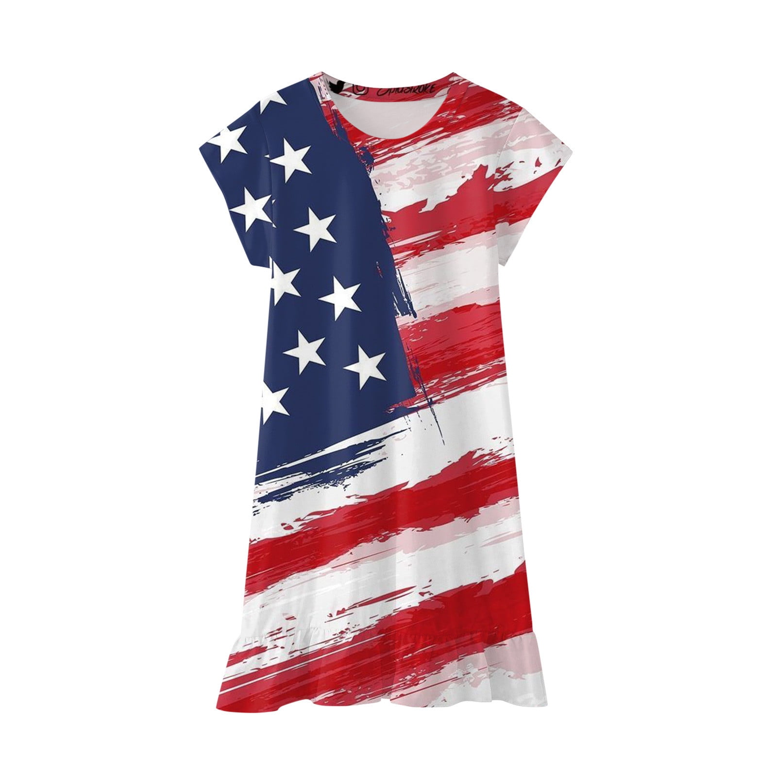 Yyeselk Independence Day Outfit for Big Girls American Flag Dress 4th ...