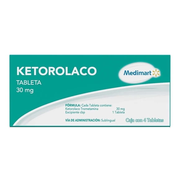 Ketorolaco Medimart 30 mg 4 tabletas
