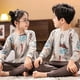 thumbnail image 3 of Conjunto de pijamas de invierno para niños, ropa de dormir navideña de algodón para niñas, pijamas de animales, ropa de dormir para el hogar para niños de 4, 6, 8, 10 y 12 años, 3 of 4