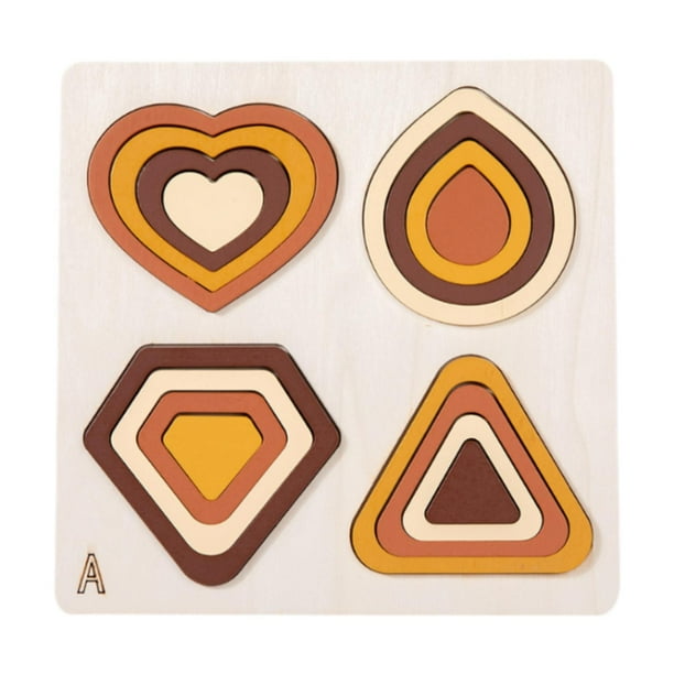 Campo de forma Color de forma de forma Actividad de tablero a juego Sensorial Juguete de madera Actividad Juguete para preescolares Niños Niños Niñas estilo a