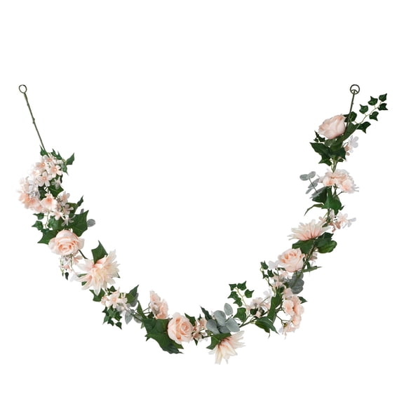 6ft. Pink Rose - Dahlia & Hydrangea Garland by Ashland - Spring Floral for Crafting and Home Decor