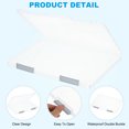 thumbnail image 3 of Uxcell Clear A4 File Portable Project Case with Buckle Plastic Storage Box for 8.5" x 11" Letter Paper Scrapbook Paper Storage Boxes, 4Pcs, 12.2"x9.1"x0.8", Light Gray, 3 of 6