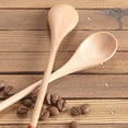 thumbnail image 4 of Hariumiu Binding Wooden Long Handle Coffee Soup Condiment Mixing Spoon Teaspoon Utensil-Black,A, 4 of 8