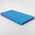 thumbnail image 3 of 2X High Quality Radiator Fin 150X74X10MM Mobile Phone Cooling Heatsink Radiator Cutting Slot Blue Aluminum Heatsink, 3 of 6