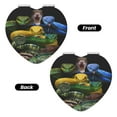 thumbnail image 2 of Goofa Colorful Viper Snake Pattern Pocket Mirror, Portable Makeup Mirror,Travel Makeup Mirror,Dual-Sided Compact Mirror,Gift Makeup Mirror-Heart Shape, 2 of 9