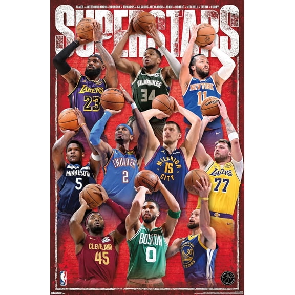 NBA League - Superstars 25 Wall Poster, 34L" x 22.4W", Unframed Version