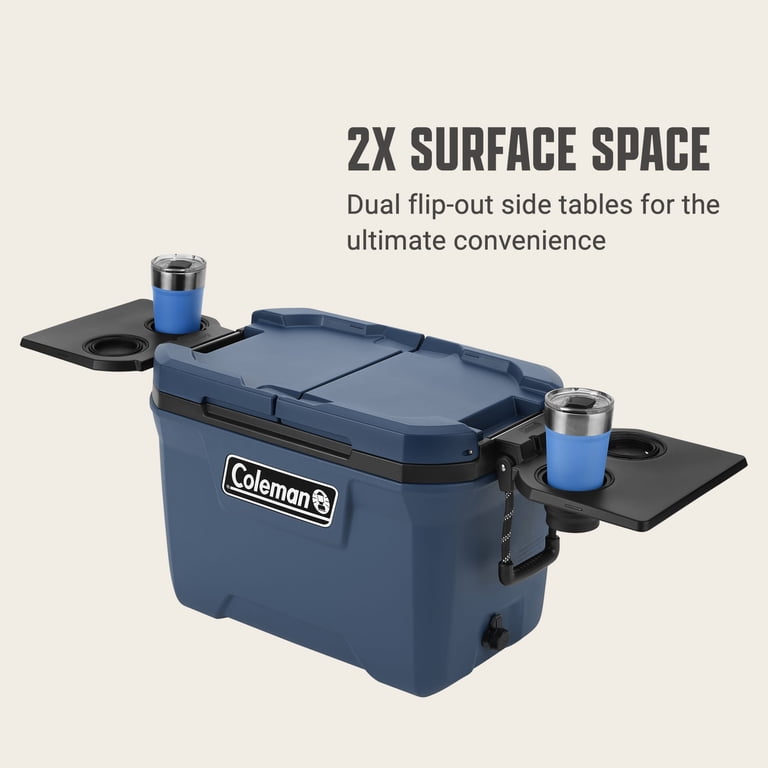 Coleman Flex 'N Go 52 QT Hard-Sided Ice Chest Cooler, Sapphire