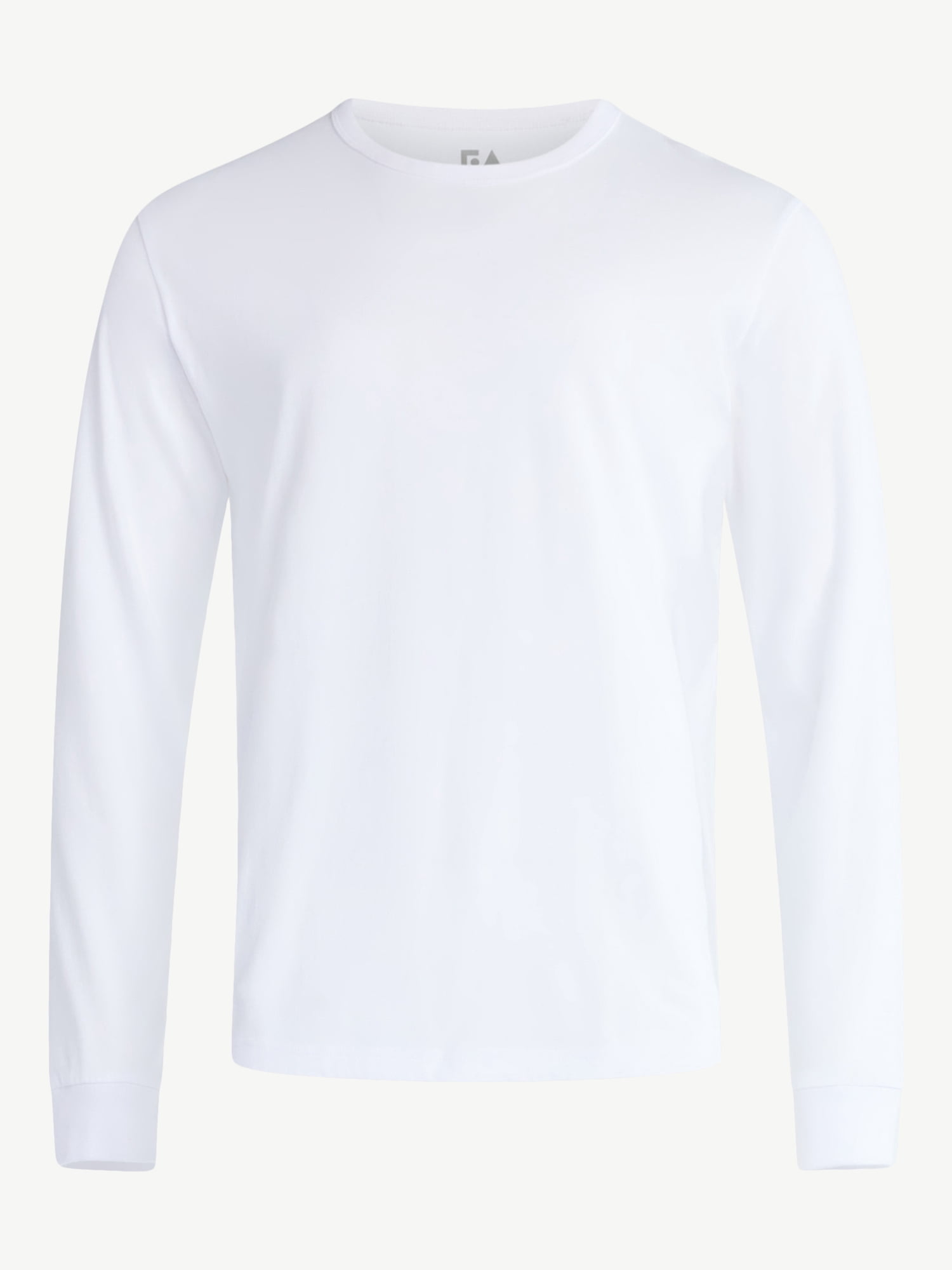 Free Assembly Men's Everyday Cotton Tee with Long Sleeves, Sizes XS-3XL