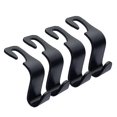 thumbnail image 1 of Car Storage Hooks Rear Seat Hooks Handbag Holder (set Of 4 Black), 1 of 3