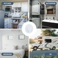 thumbnail image 5 of Adhesive Hooks Heavy Duty Waterproof in Shower Hooks for Hanging Loofah, Towels, Clothes for Bathroom Removable Adhesive Wall Hooks Door Hook Stainless Steel Stick on Hooks 4 Pcs (White), 5 of 14