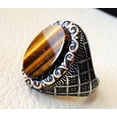 thumbnail image 5 of Tiger Eye Mens Ring, Natural Tiger Eye Ring, Birthstone Ring, Silver Jewelry, 925 Silver Ring, Birthday Gift, Heavy Mens Ring, Arabic Design, Ottoman Style Ring, Christmas, Turkey Mens Signet Ring, 5 of 5