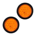 thumbnail image 6 of Astra Depot 2X 4" Round Amber 24-LED Tail Turn Signal Light Wiring Plug Fit 12V DC Truck Trailer RV, 6 of 7