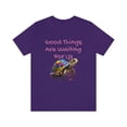 thumbnail image 2 of Good Things Are Waiting For Us Cute Rainbow Turtle Unisex Short Sleeve Tee, 2 of 8