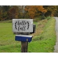 thumbnail image 3 of Hello Fall Laurel Leaf Wreath Vinyl Art Sticker Outdoor Autumn Wall Home Décor, 8x6-Inch Glossy Black, 3 of 6