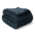thumbnail image 5 of Mainstays Kids Dark Blue Solid Plush Ribbed Corduroy Comforter Set, Twin, 2 Pieces, 5 of 6