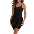 thumbnail image 5 of INSPIRE CHIC Mother's Day Women's Seamless Tummy Control Camisole with Built-in Bra Slim Fit Body Shaper Tank Top S Black, 5 of 6