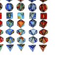 thumbnail image 5 of TISHITA Acrylic Polyhedral Dices Set D4 D20 Bar Toys with Pouch for RPG Role Playing, 5 of 5