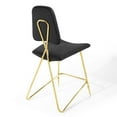 thumbnail image 5 of Modway Ponder 24.5" Performance Velvet Stainless Steel Counter Stool in Black, 5 of 9
