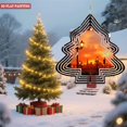 thumbnail image 2 of Stylish Metal Hanging Christmas Tree Wind Spinner - Festive Garden Decoration with Vibrant Patterns for Yard & Outdoor Holiday Cheer, 2 of 7