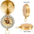 thumbnail image 2 of Pocket Watch Compass Waterproof Portable Pocket Compass with Luminous Compass Navigation Tool for Camping, Hiking and Other Outdoor Activities, Copper, 2 of 5