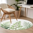 thumbnail image 4 of Green Leaves Round Area Rug 3Ft Washable Small Circle Rugs for Kitchen Entryway, Summer Botanical Watercolor Leaf Farmhouse Non-Slip Carpet Floor Mats Indoor Outdoor Carpet Runner Home Decor, 4 of 8