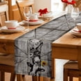 thumbnail image 5 of Table Runner - 72 Inch Long, Funny Farm Animals Kitchen Dining Table Runner Dresser Scarves, Vintage Barn Grey Sunflowers Farmhouse Decor for Coffee Tables Wedding Party Banquet, 5 of 8