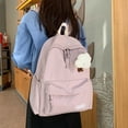 thumbnail image 4 of Schoolbag Female Student Korean Version Female Junior High School College Solid Color Backpack Versatile High-value Backpack, 4 of 5