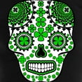 thumbnail image 3 of CafePress - Shamrock Sugar Skull Women's Dark Pajamas - Women's Short Sleeve Print T-Shirt and Pants Dark Cotton Pajama Set, 3 of 7
