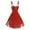 Red, variant on Christmas Dresses for Women Suspender Snowflake Print Vintage Dress Sleeveless Round Neck Dress