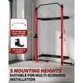 thumbnail image 5 of JoanKaren 2.36" x 2.36" Folding Power Rack for Home Gym ,1000lbs Capacity Steel Frame Wall Mounted Squat Rack,Black, 5 of 10