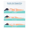 thumbnail image 2 of Twin XL Mattress Topper, Memory Foam Twin Extra Long for Dorm - Cooling Bamboo Cover & Straps - 2 Layer Firmness, Certified, 2 of 6