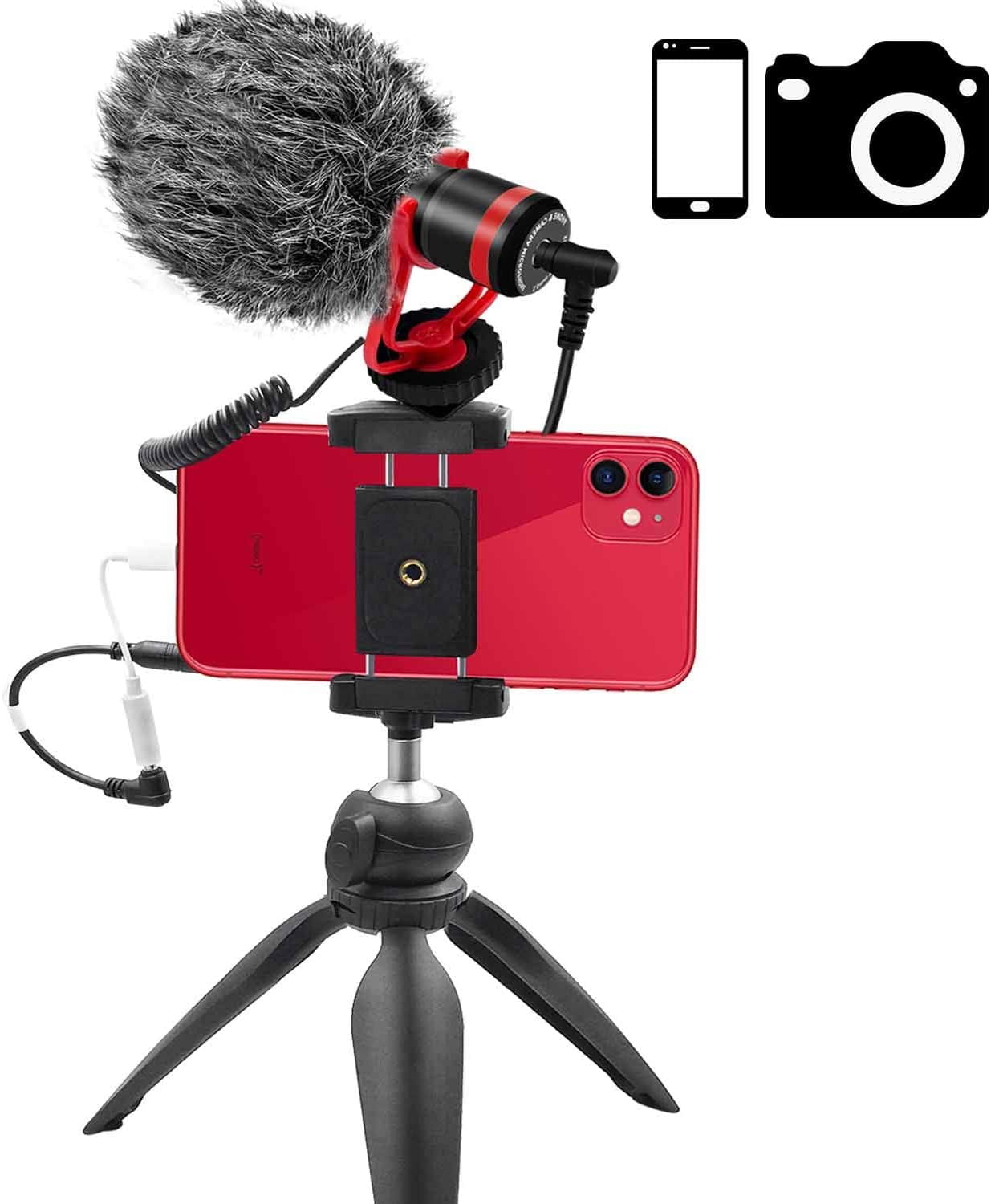 Smartphone Camera Video Microphone Kit Tikysky ASMR Microphone For 