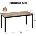 thumbnail image 2 of Bingirl Dining Table for 4 - 6 People: 63 - inch Long Wooden Rectangular Table with Sturdy Metal Legs, Heavy - Duty for Large Family (31.5 inch D x 63 inch W, Brown), 2 of 7