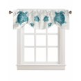 thumbnail image 7 of Tie Up Valance Curtain for Kitchen, Teal Blue Sea Turtle on Wood Board Rod Pocket Short Curtains Adjustable Tie-Up Shade Valances, Ocean Animal Window Treatment for Bathroom Living Room Bedroom, 7 of 7