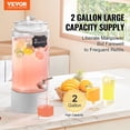 thumbnail image 2 of VEVOR Distributeur de Boissons 2 Gal Distributeur de Boissons pour Fêtes en Verre avec Robinet, 2 of 9