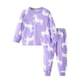thumbnail image 2 of Toddler Girls Outfit Sets Cartoon horse Print Crew Neck Long Sleeve kids sweatshirts with pants Loose 2PC autumn winter Activewear, 2 of 7