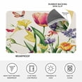 thumbnail image 3 of Spring Floral Door Mat Indoor Outdoor,Rustic Tulip Butterfly Botanical Summer Non Slip Welcome Mat with Rubber Backing,Absorbent Fabric Front Door Mats Entryway Rug for Home Patio Entrance 20"x31.5", 3 of 9