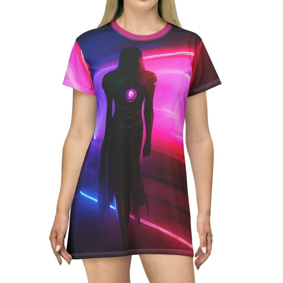 'Laser Tag' T-Shirt Dress (AOP)
