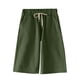 thumbnail image 1 of Pantalones cortos de algodón para mujer, pantalones cortos largos para hacer ejercicio, pantalones cortos con bolsillos, 1 of 5