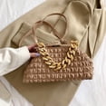 thumbnail image 4 of Bolsa de mano femenino con cadena gruesa dorada, informal para axilas, ajustable suave para fiesta Ndcxsfigh Para Estrenar, 4 of 9